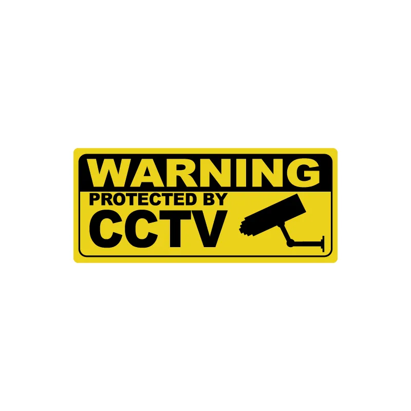 MMC SAFETY SIGNAGE YS-795 YELLOW VINYL/PVC/ALLOY WARNING PROTECTED BY CCTV